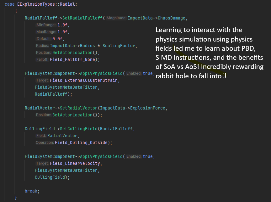 Physics Explosion Code
